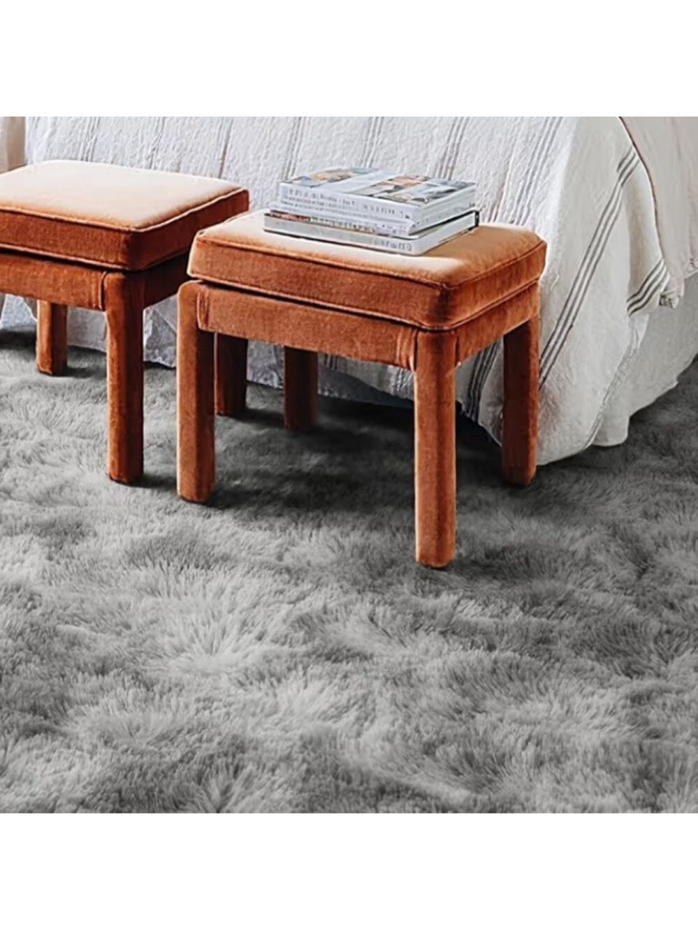 Light Gray Shag Rug 59.1”x78.7” NWT